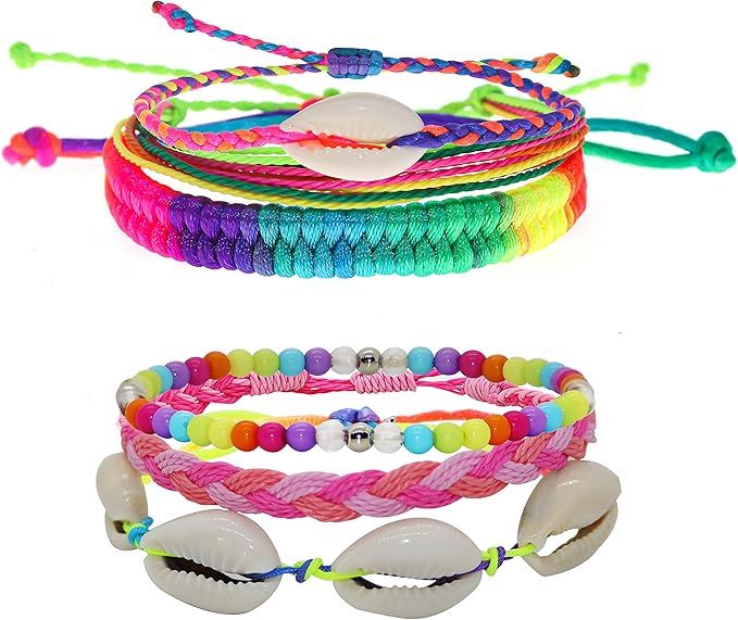 FROG SAC VSCO Bracelets for Teen Girls, VISCO Girl Stuff Bracelet Pack, Girls VSCO Stuff Braided ... | Amazon (US)