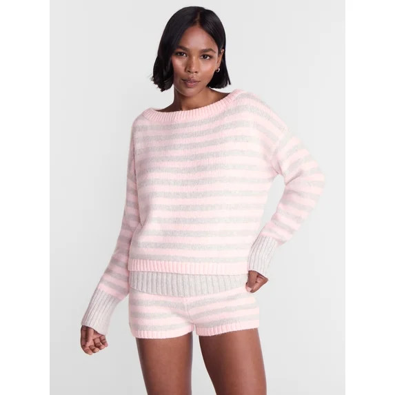No Boundaries Sweater and Shorts Set, 2 Piece, Women's XXS-XXL | Walmart (US)