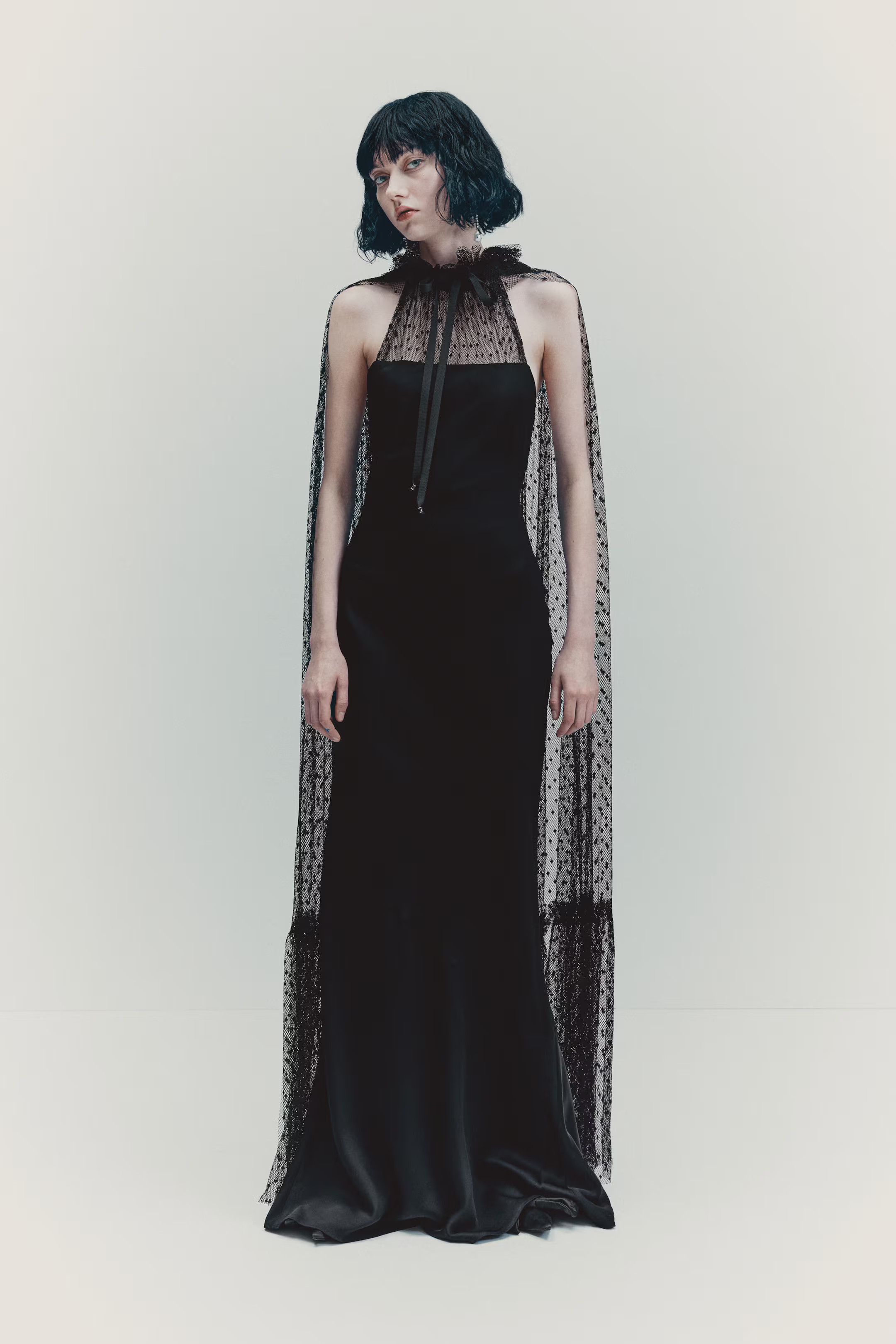 Dress with Mesh Cape | H&M (US + CA)
