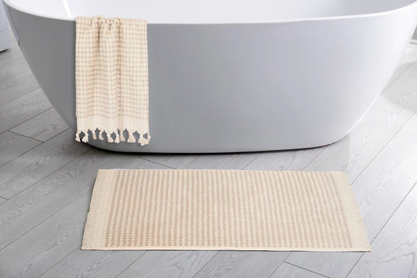 Dots 4 Piece Turkish Terry Towel Set with Bath Mat | Olive and Linen LLC