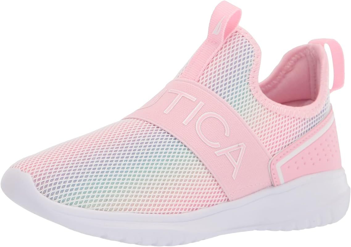 Nautica Kids Girls Youth Athletic Fashion Sneakers - Slip-On Style for Little Kids and Big Kids | Amazon (US)