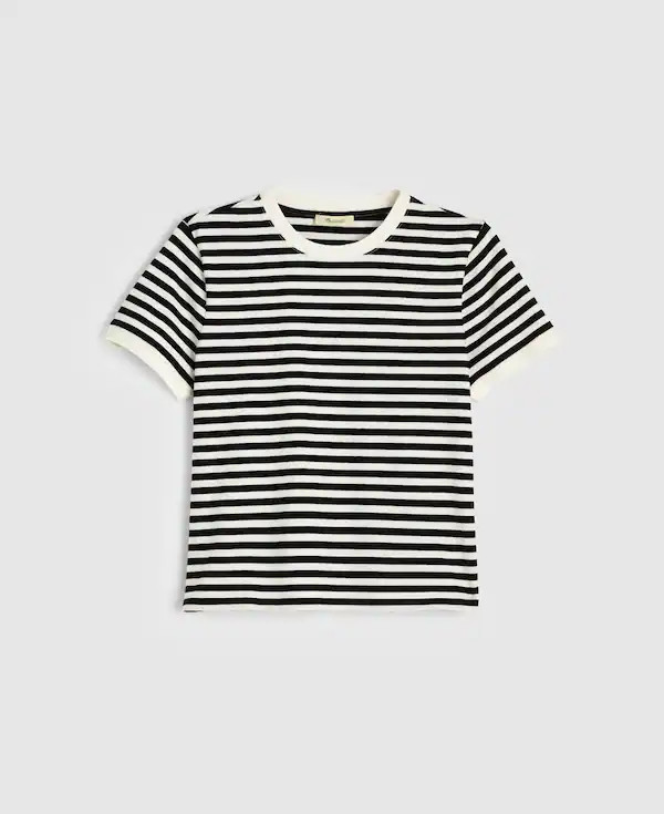 The Perfect Crewneck Baby Tee in Allday Jersey | Madewell