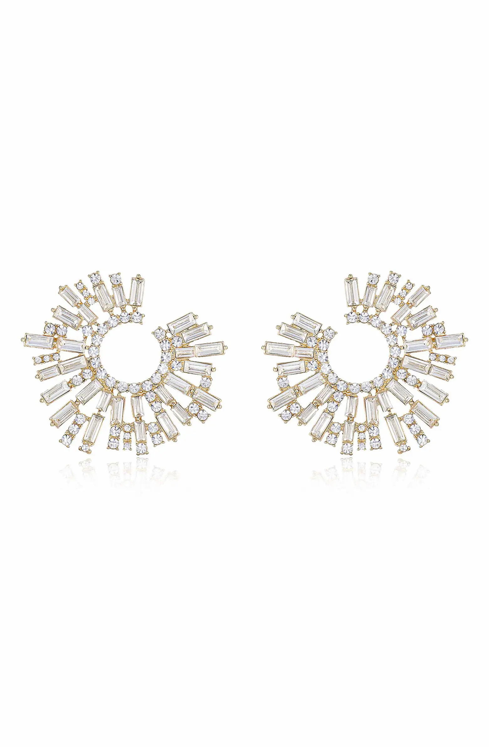 Ettika Crystal Frontal Hoop Earrings | Nordstrom | Nordstrom