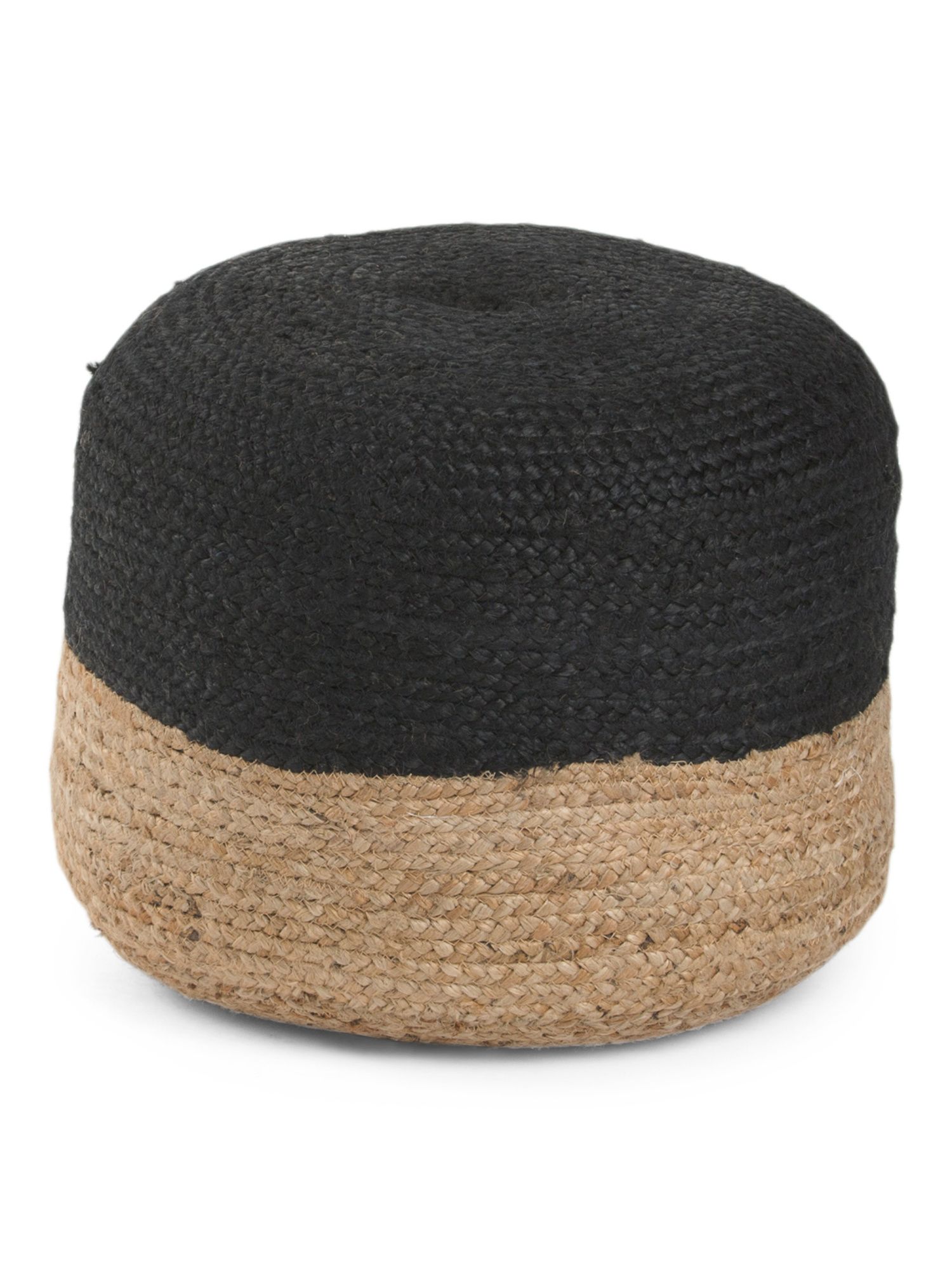 Made In India Two Tone Jute Pouf | TJ Maxx