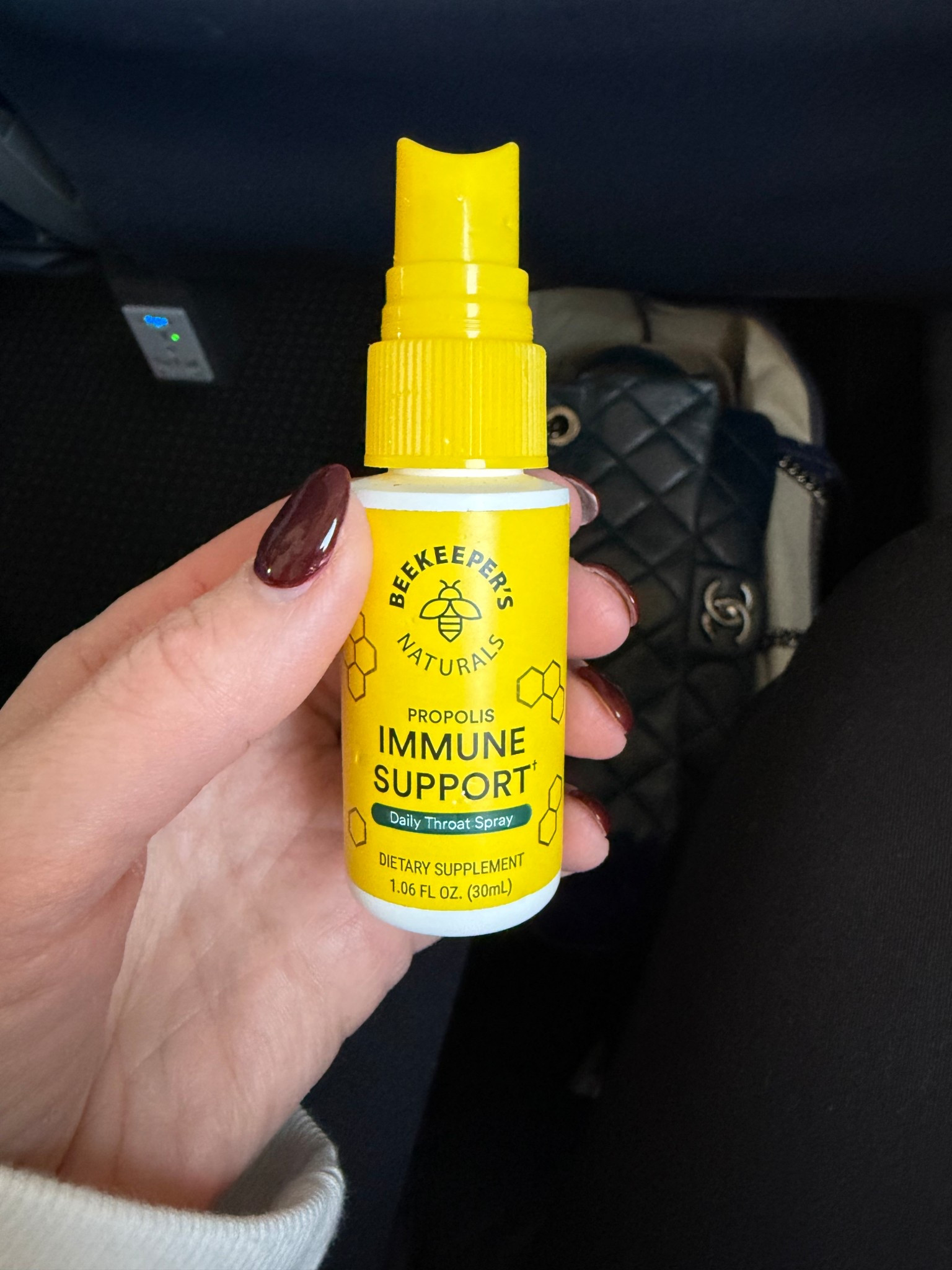 I never travel without this Bee Keepers spray! It’s a natural immune booster and especially necessary during flu season! 

#LTKTravel #LTKOver40 #LTKFindsUnder50