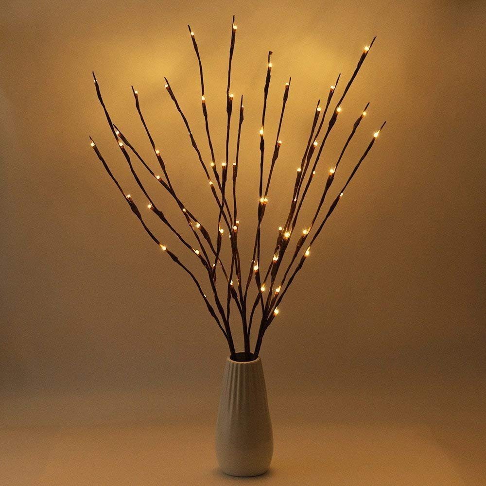 LED Branch Lights Battery Powered,Warm White Lighted Twig Branches Decorative Lights Willow Twig ... | Amazon (CA)