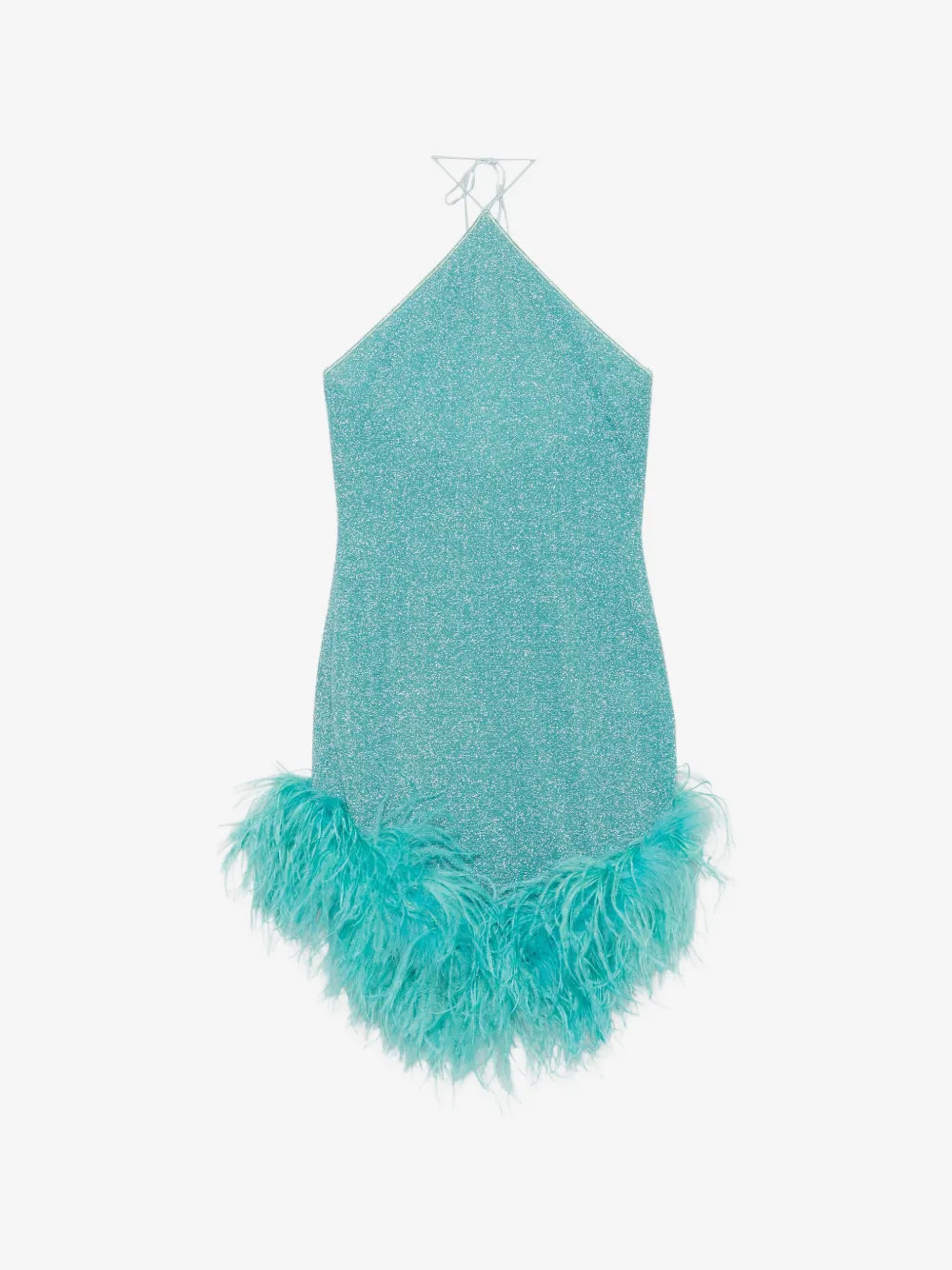 Lumiere feather-trim mini dress | Farfetch Global