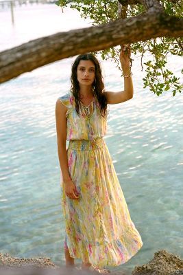 Watercolor Maxi Dress | Anthropologie (US)