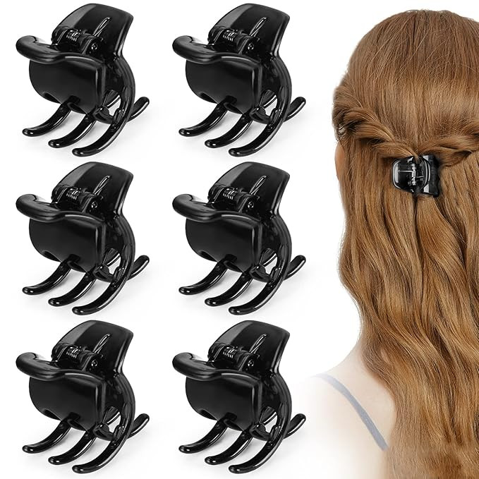 6 Pieces Morhom Jaw Clips, 1.3 Inch Hair Claw Clips for Thick or Medium Hair | Amazon (US)