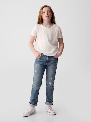 Kids Mid Rise Girlfriend Jeans | Gap (CA)