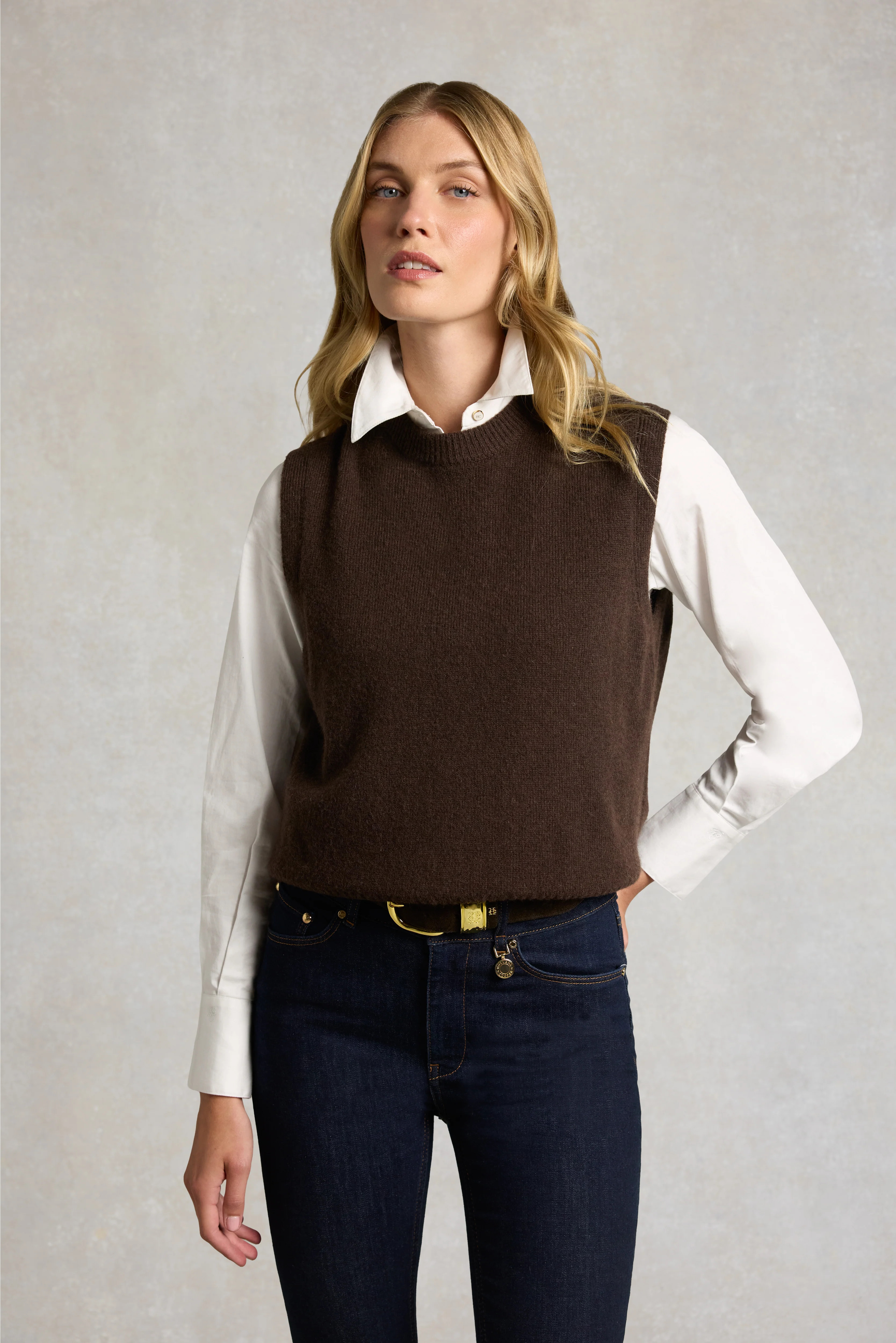 Essential Tank (Chocolate Marl) | Holland Cooper