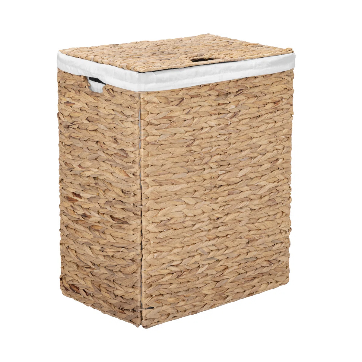 Sustainable Handwoven Lidded Hamper Sorter, Water Hyacinth | Wayfair North America