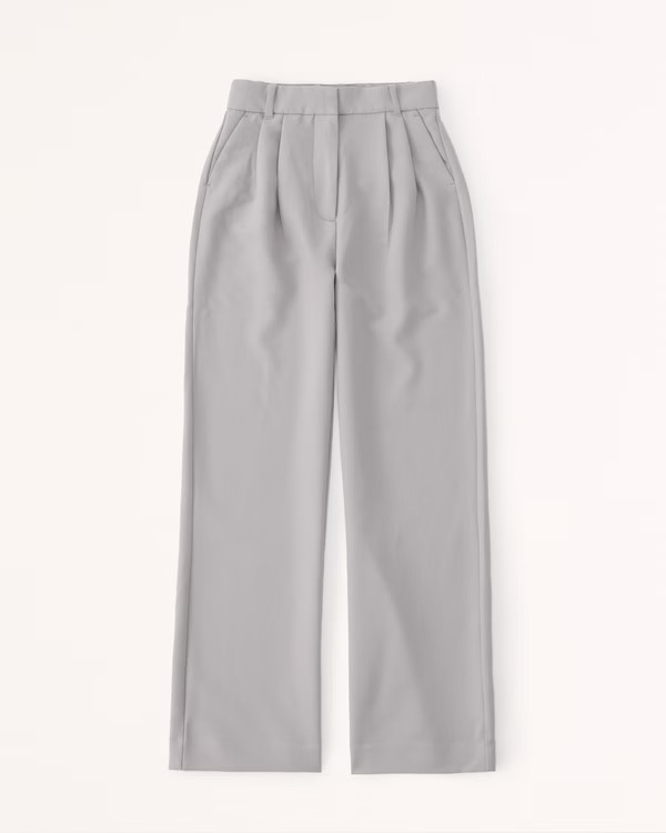 Curve Love A&F Sloane Tailored Pant | Abercrombie & Fitch (US)