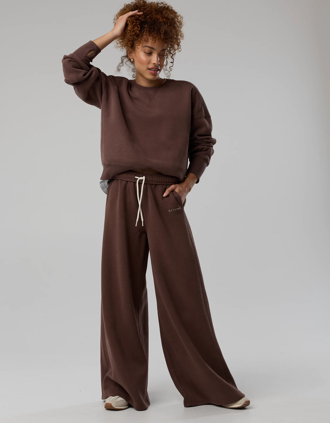 OFFLINE By Aerie Cloud Fleece Baggy Trouser | Aerie