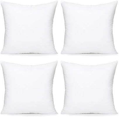 Acanva Throw Pillow Inserts 22" x 22" Decorative Stuffer Soft Hypoallergenic Polyester Couch Squa... | Amazon (US)
