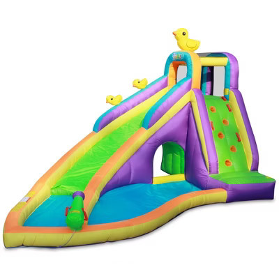 Pogo Bounce House Backyard Kids Home Water Park Inflatable Water Slide with Splash Pool - Ducks | Target