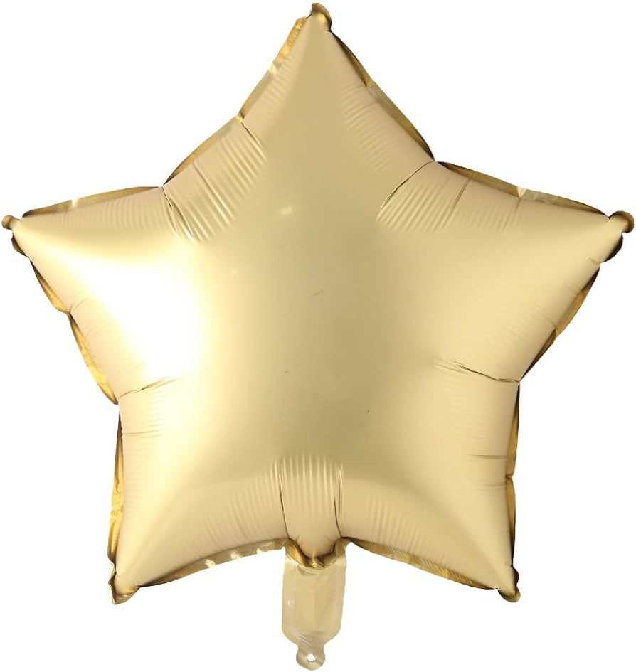 18inch Chrome Metal Balloon Heart Star Matt Helium Balloon Wedding Party Decoration Supplies Birt... | Amazon (US)