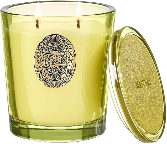 M&SENSE Large Two-Wick Soy Candle | Seattle Rainforest & Matcha Green |19.8 oz, 120H Burn Time | ... | Amazon (US)