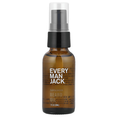 Every Man Jack, Beard Oil, Sandalwood, 1 fl oz (30 ml) | iHerb