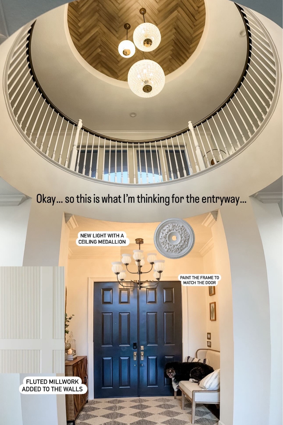 Entryway • home decor • entryway lighting • crystal chandelier • brass entryway door handle • exterior door hardware • entryway inspiration • 

#LTKHome