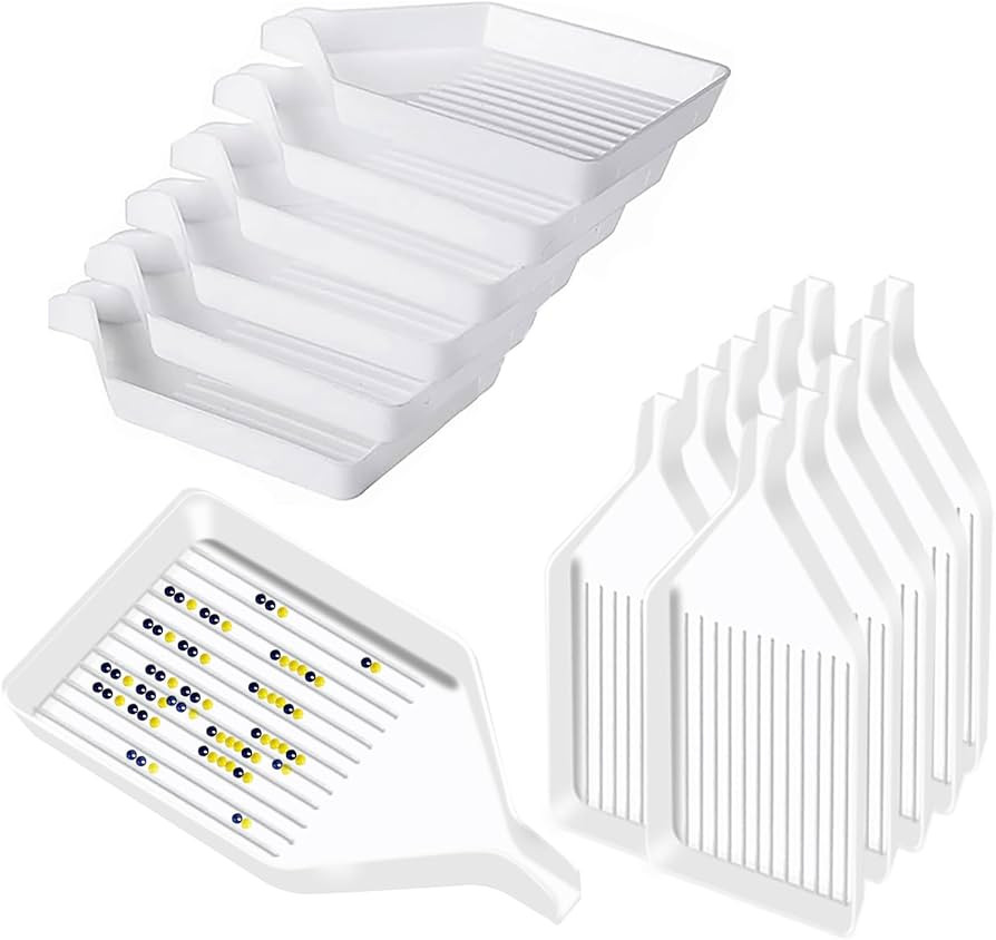 11PCS Plastic Diamond Painting Trays, 3.8 x 2.2 Inches Bead Sorting Trays，Rhinestone Tray Organ... | Amazon (US)