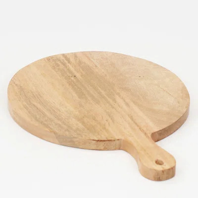 Round Handmade Wooden Chopping Board with Handle 16 x 12 x 0.75"(L x W x H) | Wayfair Professional