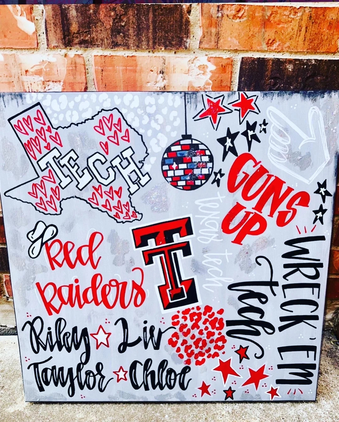 Hand Painted College Canvas: Custom Dorm Decor (24x24) | Etsy (US)
