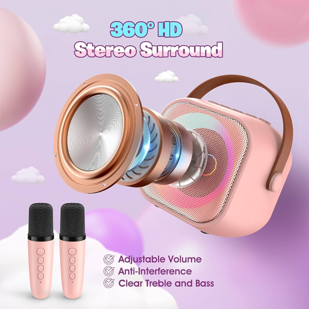 3-12 Year Old Girls Gifts, Karaoke Machine 2 Microphones Kids Girls Birthday Presents Girls Toys ... | Amazon (UK)