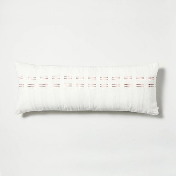 16" x 42" Dash Stripe Oversized Lumbar Bed Pillow - Hearth & Hand™ with Magnolia | Target