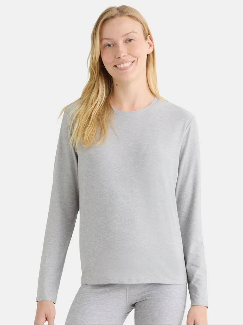 Athletic Works Women's and Women's ButterCore Tee with Long Sleeves, Sizes XS-4X - Walmart.com | Walmart (US)