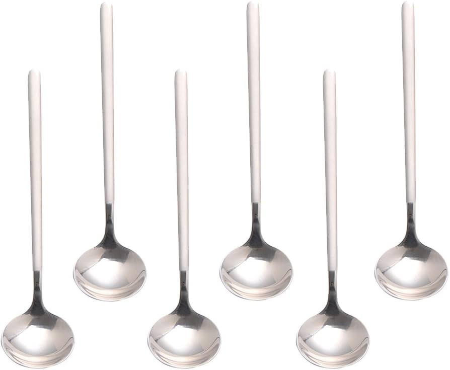 6 PCS Silver Coffee Spoons, 18/8 Stainless Steel Espresso Spoons, 5.2 Inches Vogue Mini Tea Spoon... | Amazon (US)