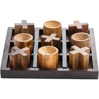 Tic Tac Toe Tabletop Game Set - Xox Game For Kids, Handcrafted Wooden Toe, Coffee Table Game, Crossn | Etsy (US)