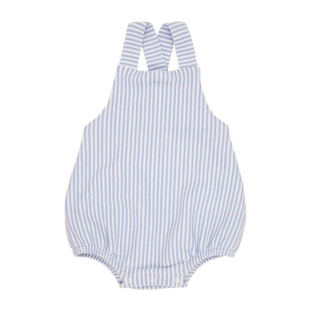 Stillman Sunsuit - Beale Street Blue & Worth Avenue White Stripe | The Beaufort Bonnet Company