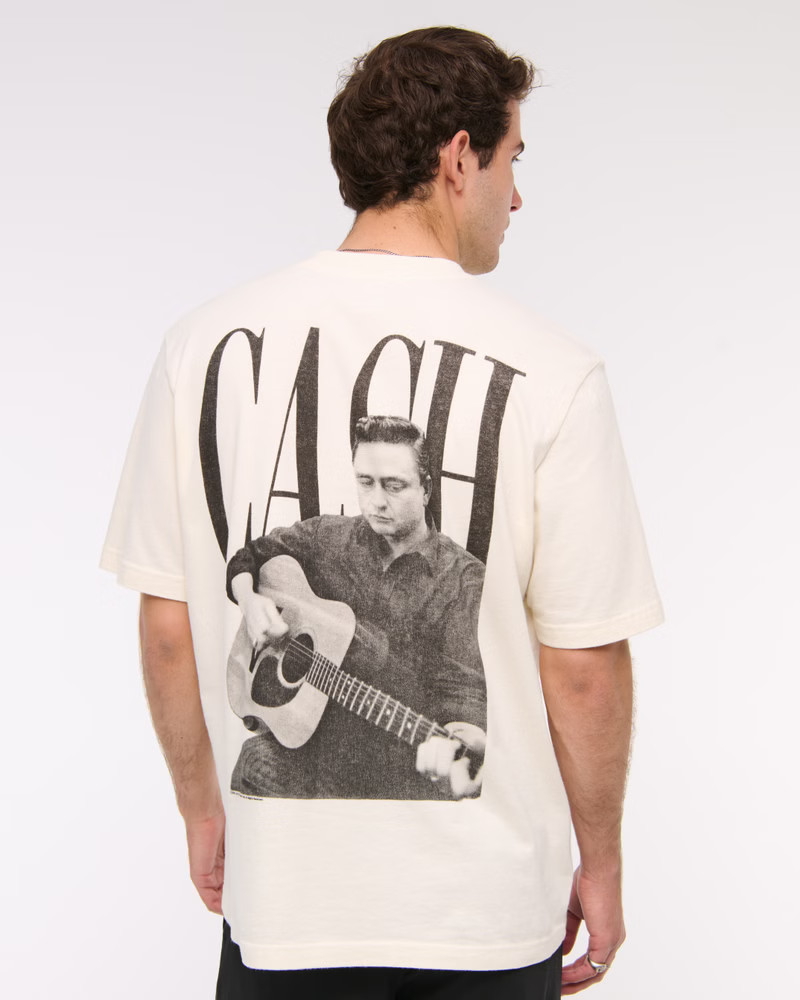 Johnny Cash Vintage-Inspired Graphic Tee | Abercrombie & Fitch (US)