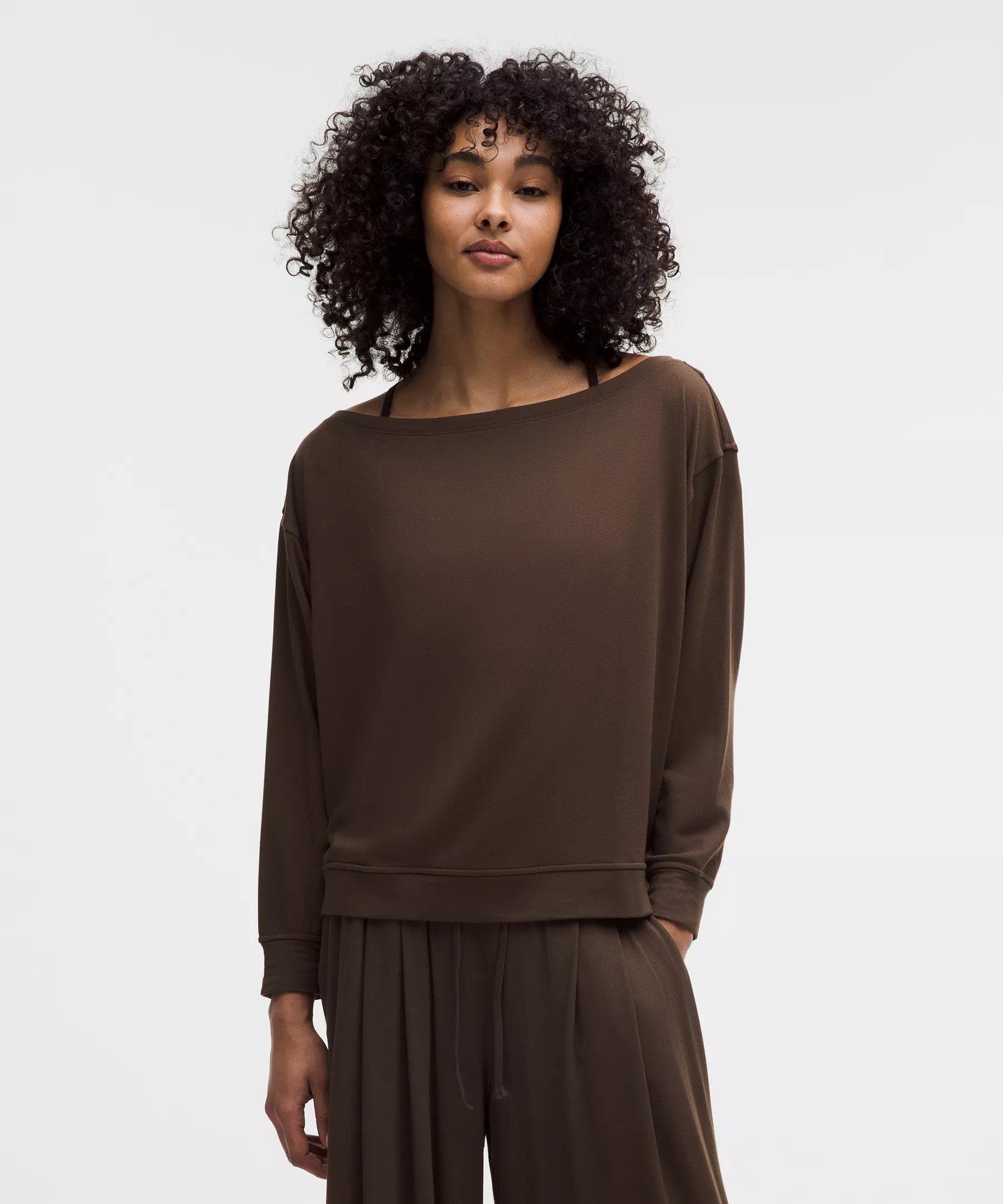 BeCalm Oversized Boatneck Long-Sleeve Shirt | Lululemon (US)