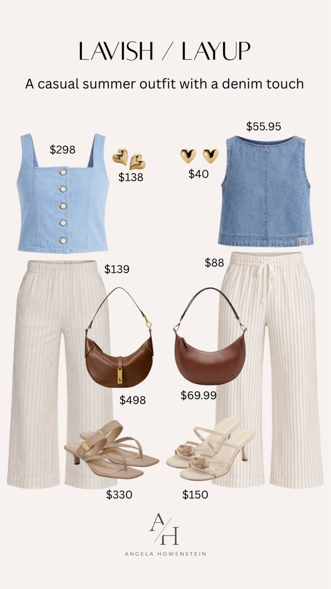 Lavish or Layup: Casual summer outfit with a denim top and lightweight striped pants.

#LTKOver40 #LTKootd #LTKSaleAlert