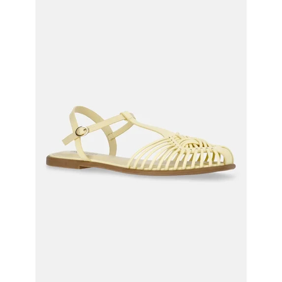 No Boundaries T-Strap Huarache Sandals, Women's - Walmart.com | Walmart (US)