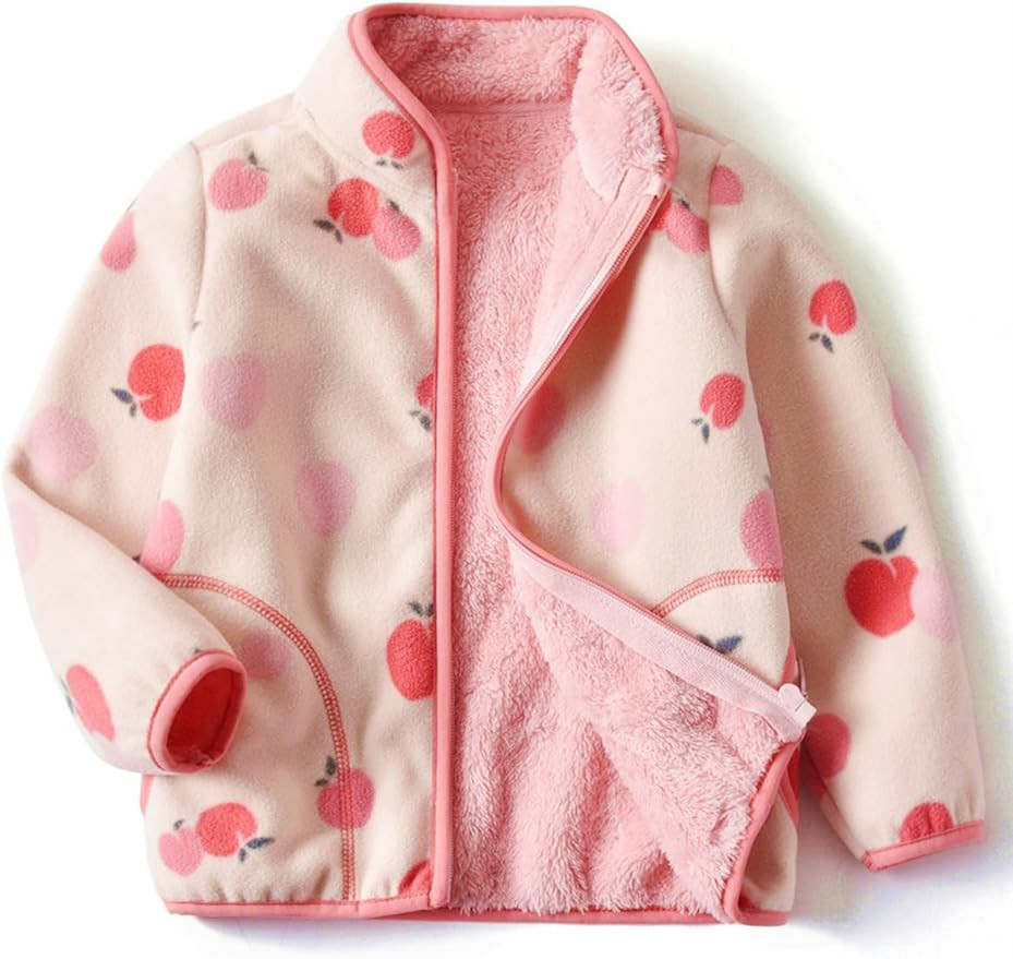 YUHANWOO Kids Printed Polar Fleece Jacket Toddler Baby Boys Girls Autumn Winter Warm Sherpa Linin... | Amazon (US)