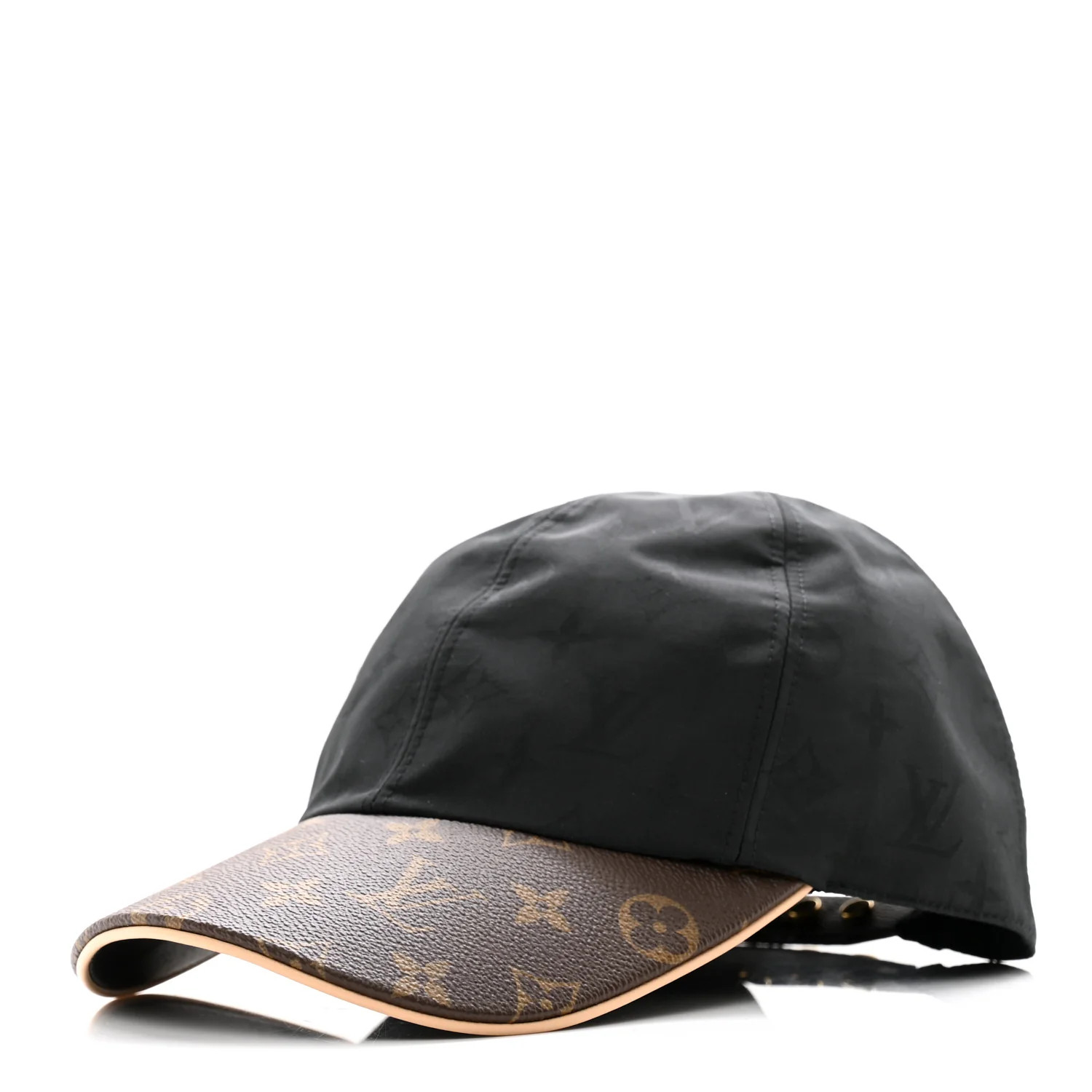 Polyester Silk Monogram LV Get Ready Cap M Black | FASHIONPHILE (US)