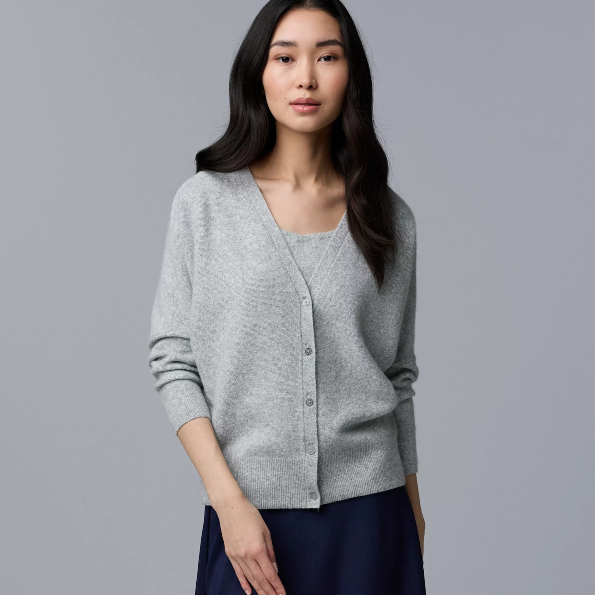 Women's Simply Vera Vera Wang Luxe Cashmere Blend Cardigan | Kohl's