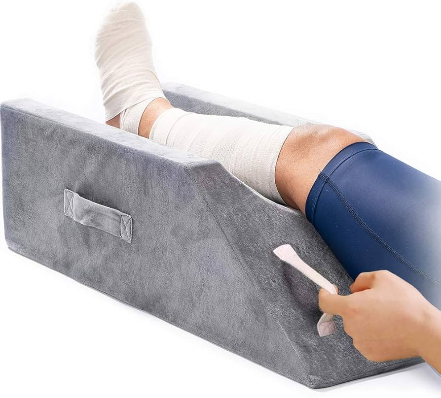 LightEase Memory Foam Leg Support and Elevation Pillow w/Dual Handles for Surgery, Injury, or Res... | Amazon (US)