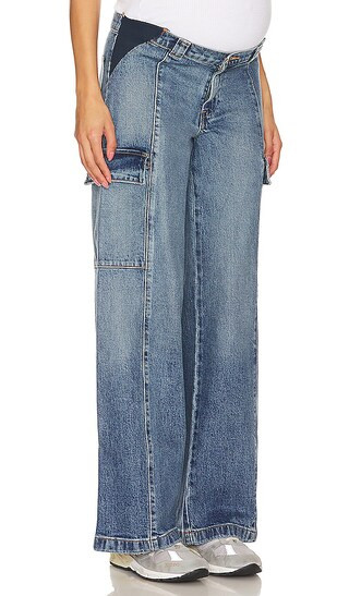 Maternity Utility Wide Leg Cargo in Deep Dive | Revolve Clothing (Global)
