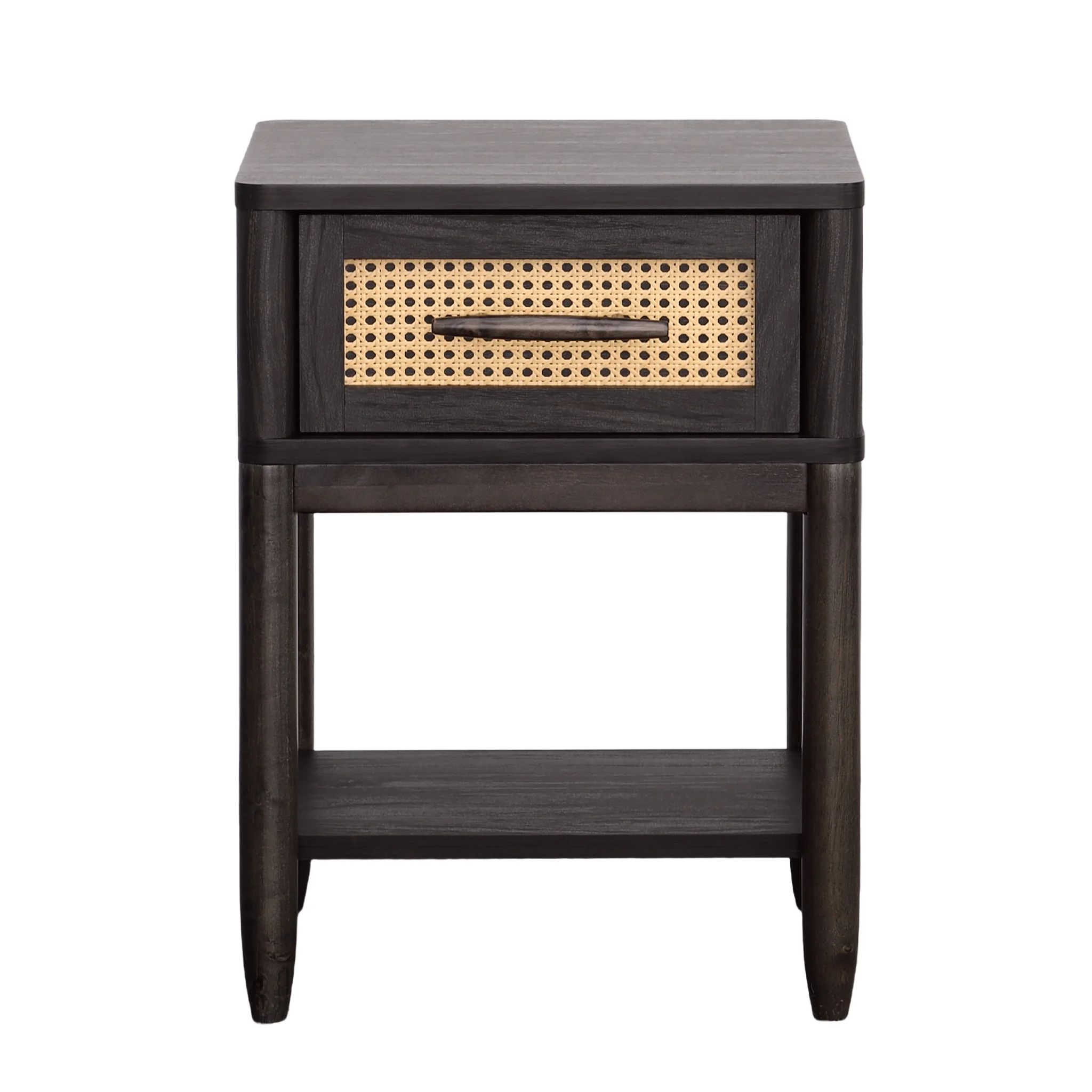 Better Homes & Gardens Springwood Caning Night Stand, Charcoal Finish | Walmart (US)