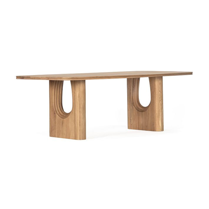 Ione Layered Solid Oak Dining Table (86") | West Elm (US)