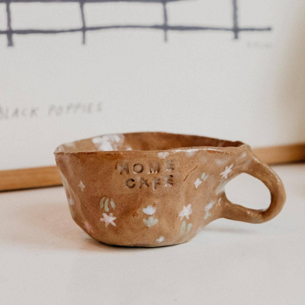 Home Cafe Ditsy Tulips Flowers Handmade Irregular Mug | Not On The High Street