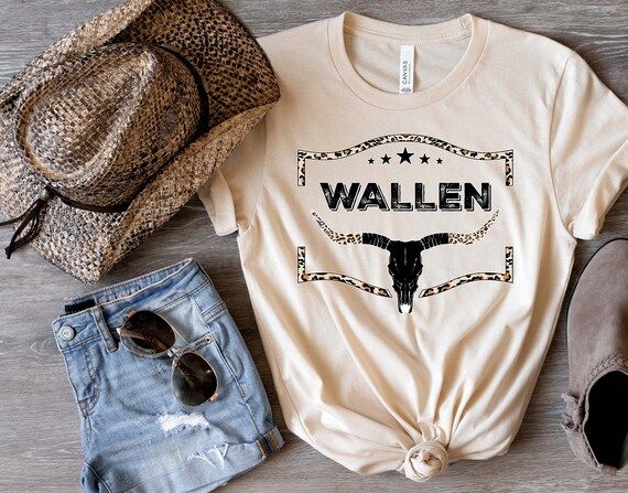 Wallen Western Custom Shirt, Wallen shirt Hoodie, Wallen Bullhead Tee, Cowboy Wallen shirt, Walle... | Etsy (US)