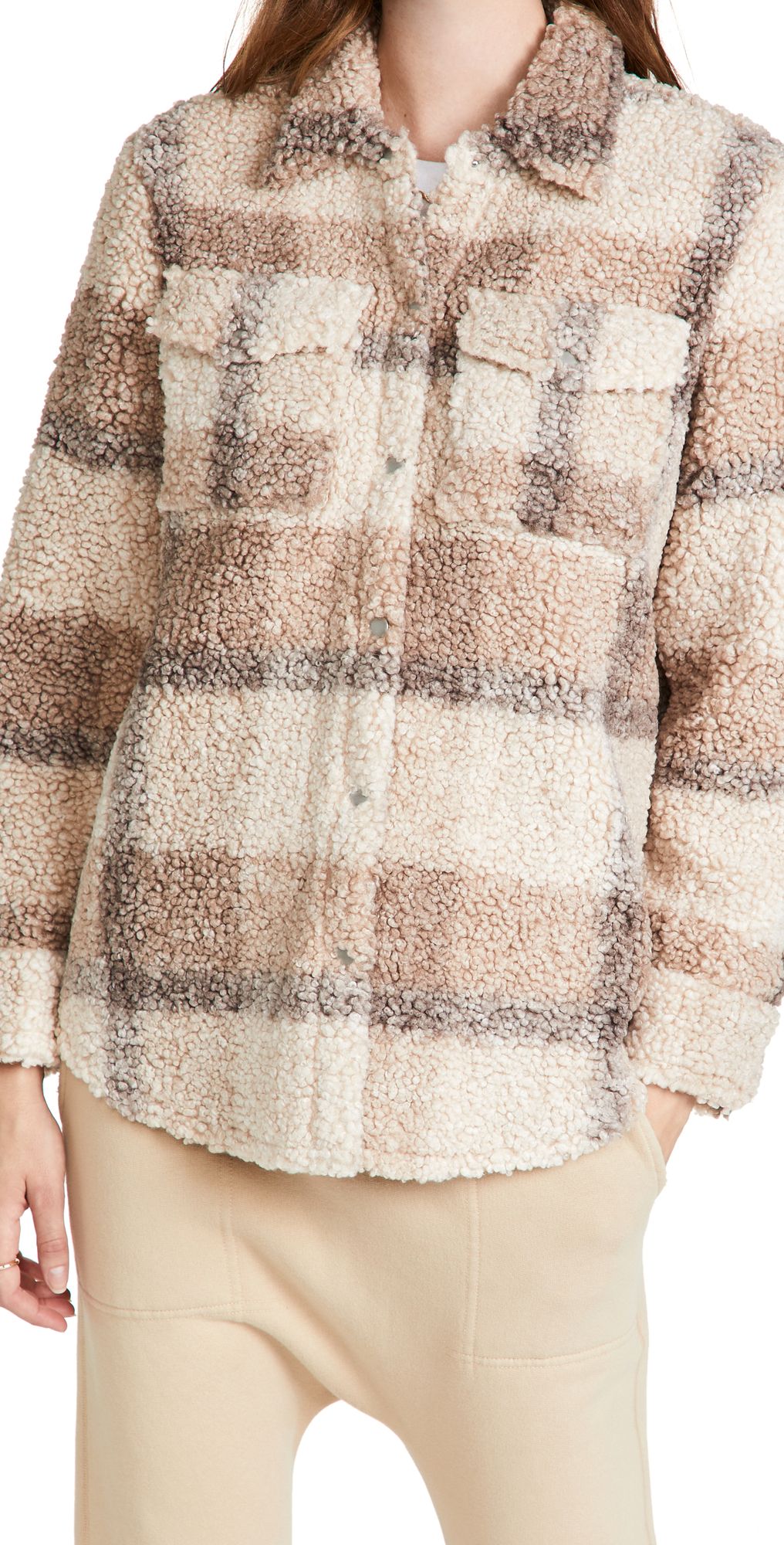 BB Dakota Plaid Sherpa Shacket | Shopbop