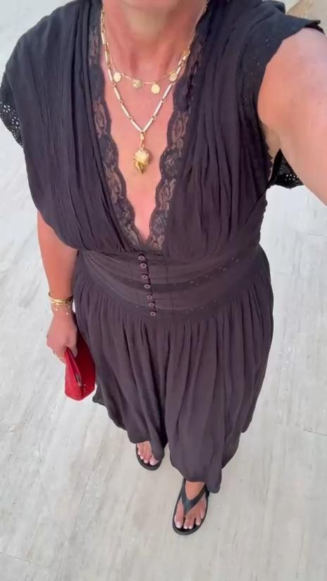 Summer dress, holiday dress, maxi dress, midi dress, lace dress, holiday outfit inspiration, black dress, sandals outfit, hot weather outfit, transitional dress, lace trim dress

#LTKsummer #LTKpartywear #LTKdresses