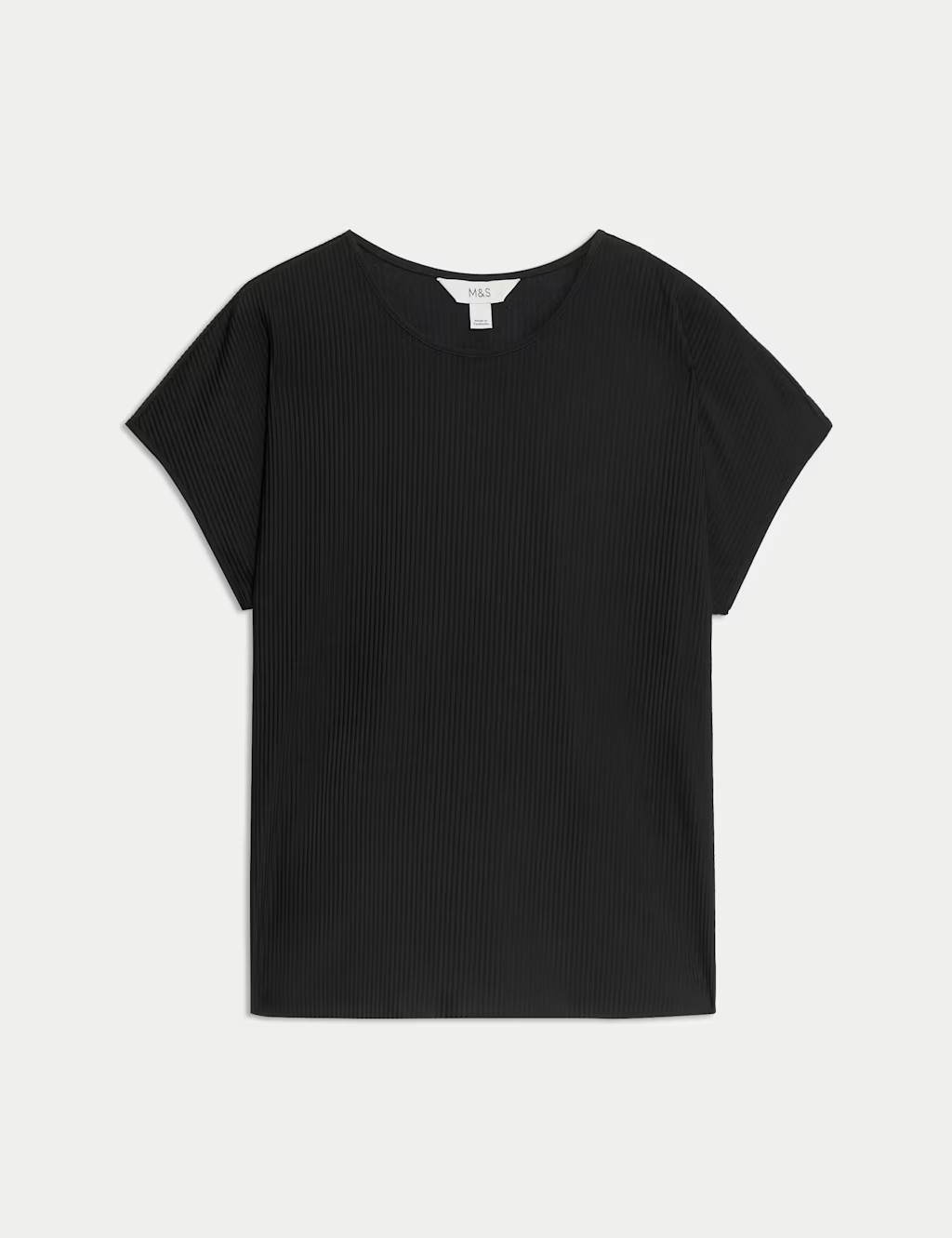 Plisse Round Neck Top | Marks & Spencer (UK)