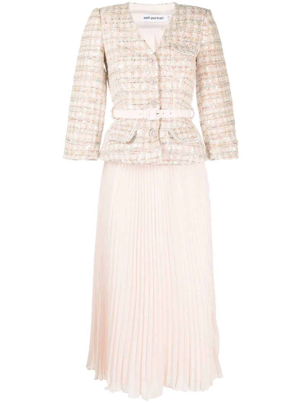 fully-pleated flared dress | Farfetch Global